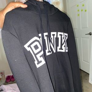 PINK HOODIE victoria secret . FUZZY ON THE INSIDE SUPER COMFORTABLE